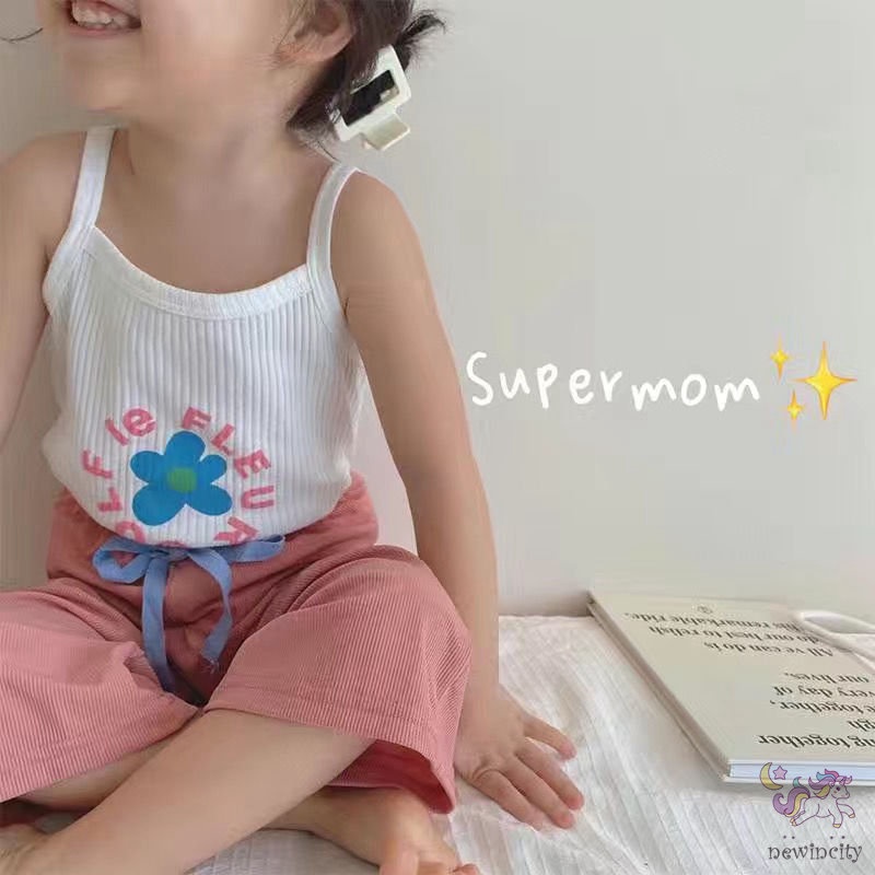 Áo Sát Nách In Hoa Cúc Thời Trang Hàn Quốc Đơn Giản Xinh Xắn Cho Bé Gái