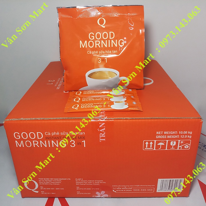 05 bịch cà phê sữa Good morning Trần Quang 480g (24 gói dài * 20g)