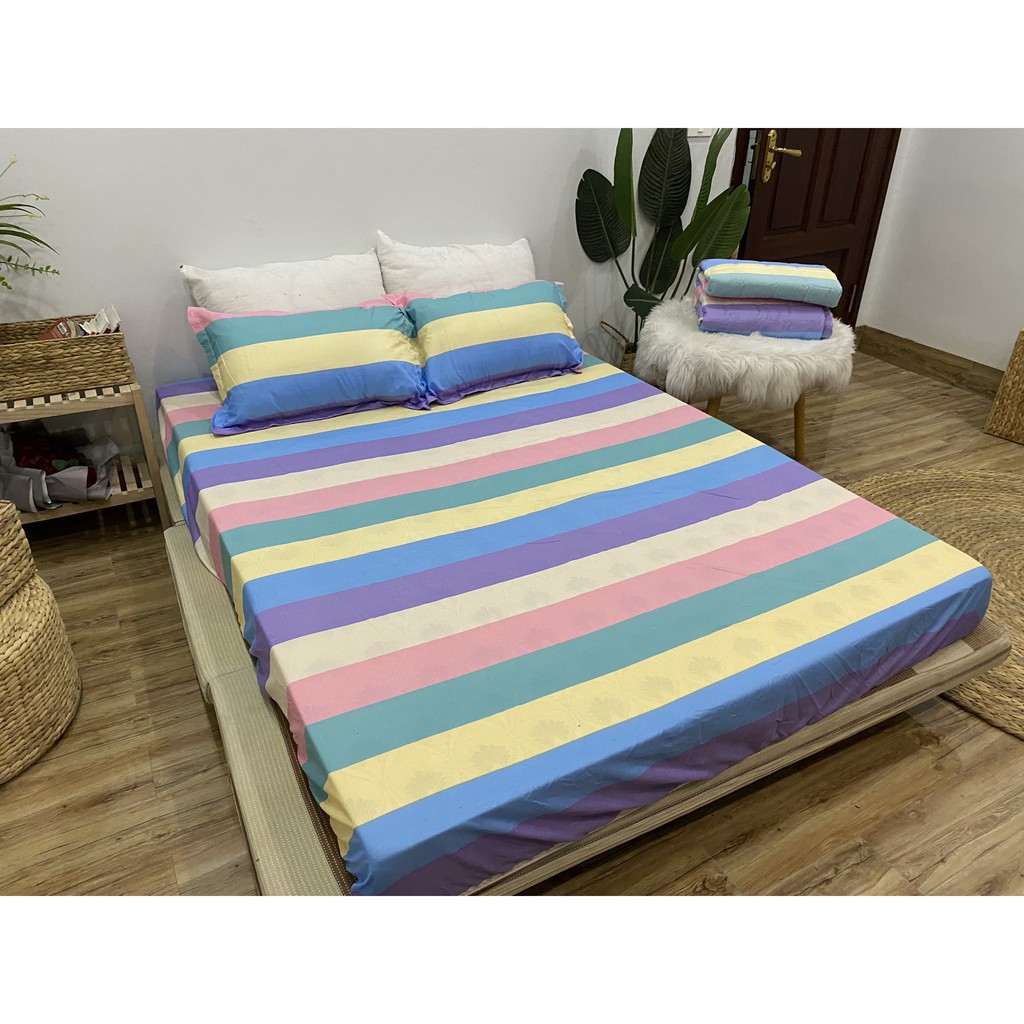 SET GA CHUN VÀ 2 VỎ GỐI NẰM COTTON POLY NGOCANHBEDDING HOT NHẤT HÈ 2021 MẪU 7 MÀU