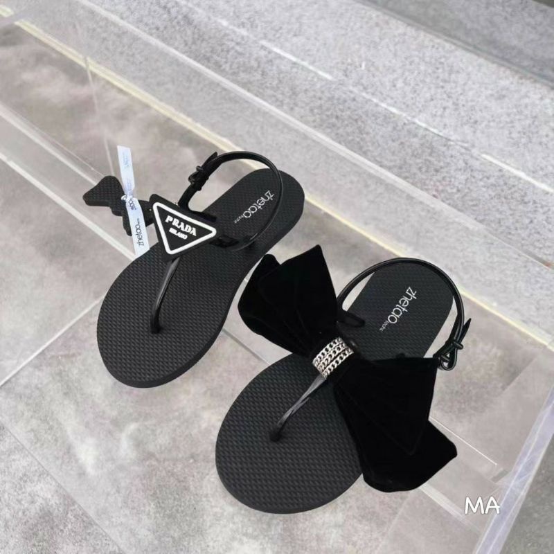 Giày Sandal xỏ ngón Prada đi đưưc 2 kiểu Super Fullbox