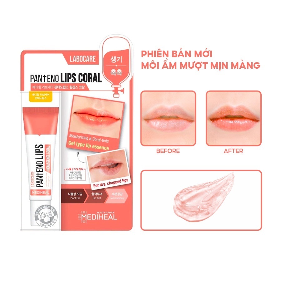 Son Dưỡng Mediheal Labocare Pantenolips Healssence &amp; HealBlam Ngừa Thâm Môi Ngày &amp; Đêm 10ml