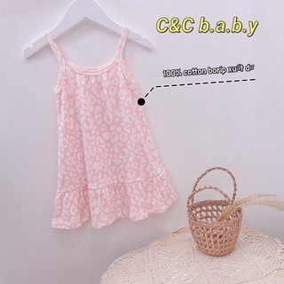 Váy 2 dây bé gái cotton
