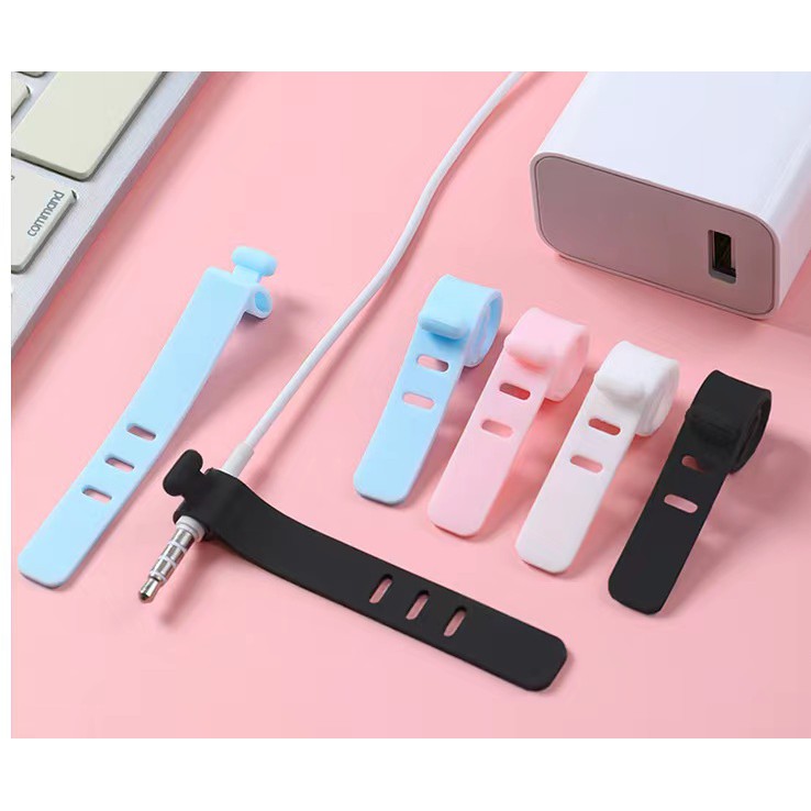 Bộ 10 Kẹp Silicone Quấn Dây Cáp / Tai Nghe