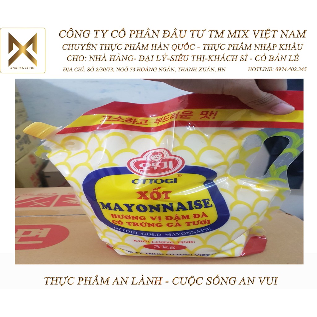 SỐT MAYONAISE OTTOGI TÚI 3KG