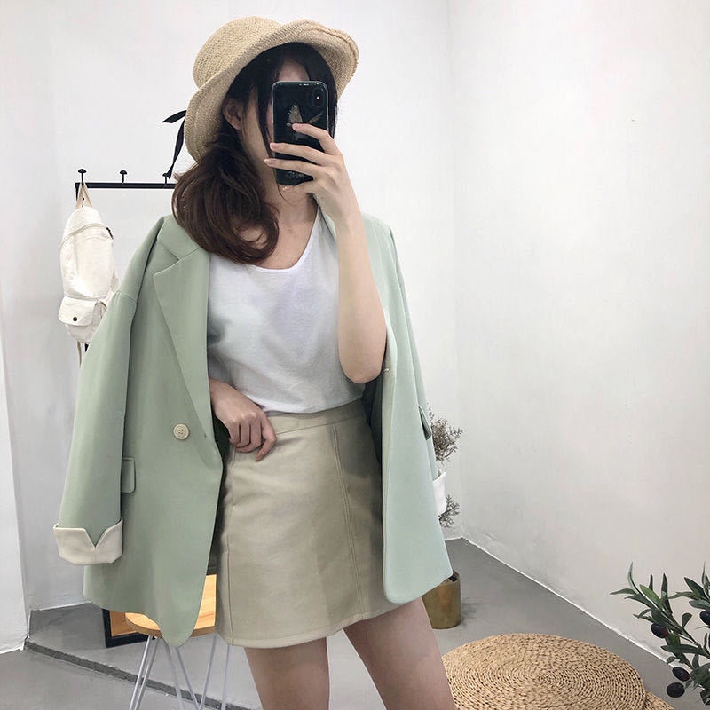 Áo khoác dáng rộng phong cách Hàn Quốc thời trang mùa xuân cho nữ