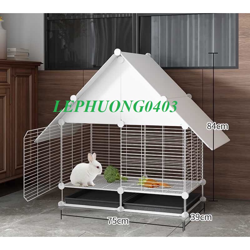 COMBO CHUỒNG, NHÀ LỒNG LƯỚI THÉP CÓ MÁI CHE CHO CHÓ MÈO THÚ CƯNG ĐA NĂNG