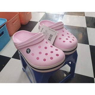 Dép Cross Màu hồng viền đen