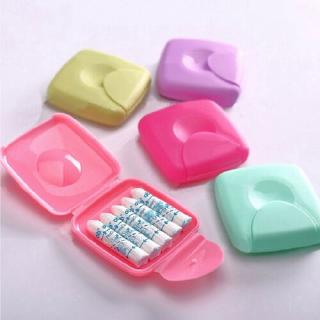 Portable Mini Tampons Storage Box/  Cosmetic Cotton Jewelry Case  / Multi-function Small Fresh Square Earphone  Coin Bag