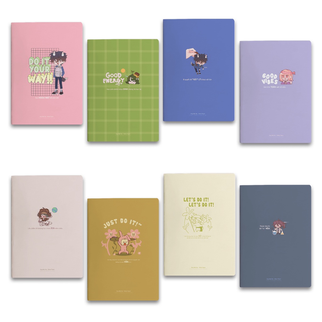 Vở ruột kẻ ô 100 gsm - Theo Môn Học 80 Trang - Bìa Hóa Học - Ong Mặt Bự