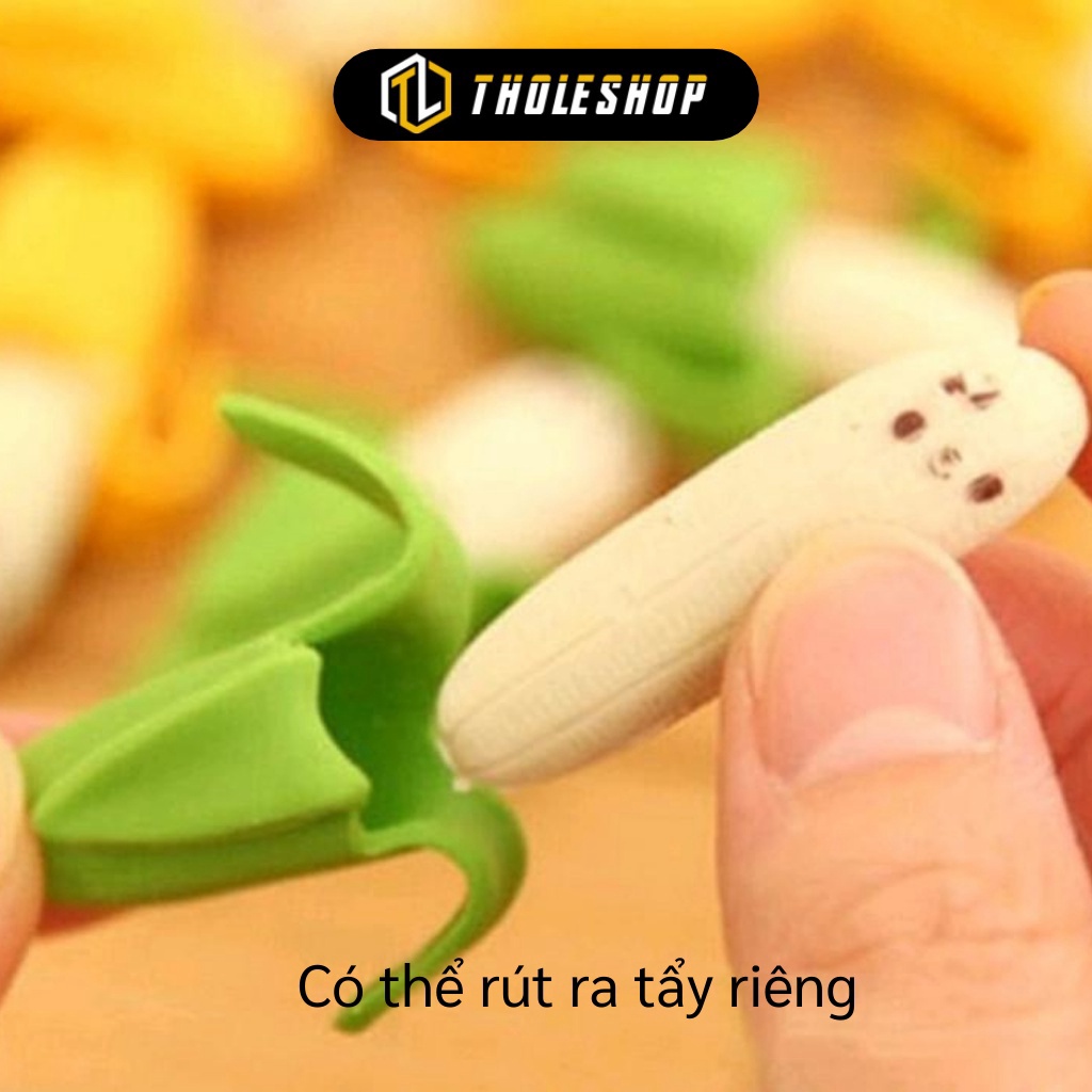 Cục Tẩy GIGAHOME Combo 2 Cục Gôm Hình Chuối Mini Họa Tiết Đáng Yêu Cho Bé Học Tập 9117