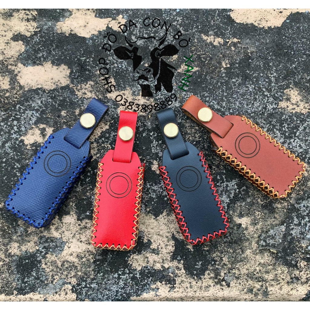 Bao Da bảo vệ Chìa Khóa Remote Pitech chống trộm, keyfob Pi V1 và V2  handmade "100% da thật"