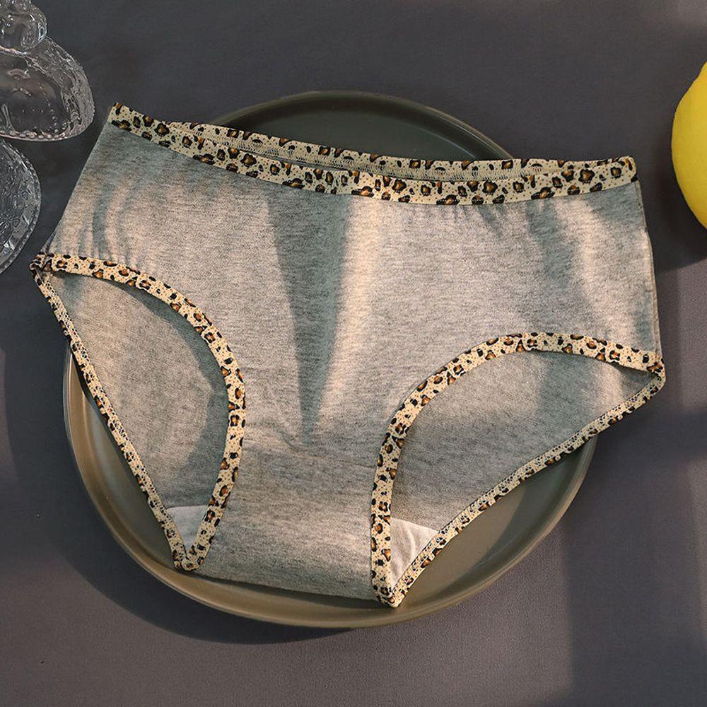 OCEANMAP Quần Lót Cotton Họa Tiết Da Báo Thoáng Khí Thoải Mái Cho Nữ
