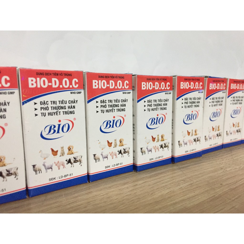 BIO- D.O.C Chai 20ml. Dùng cho thú bị viêm ruột, tiêu chảy, tụ huyết trùng