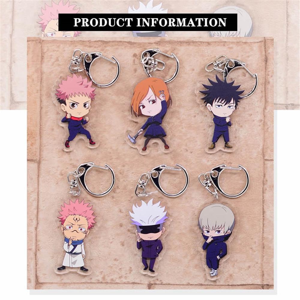 ☆ROSE☆ Cartoon Key chain Fushiguro Jujutsu Kaisen Keyring Janpanese Yuji Pendant Megumi Cosplay Anime