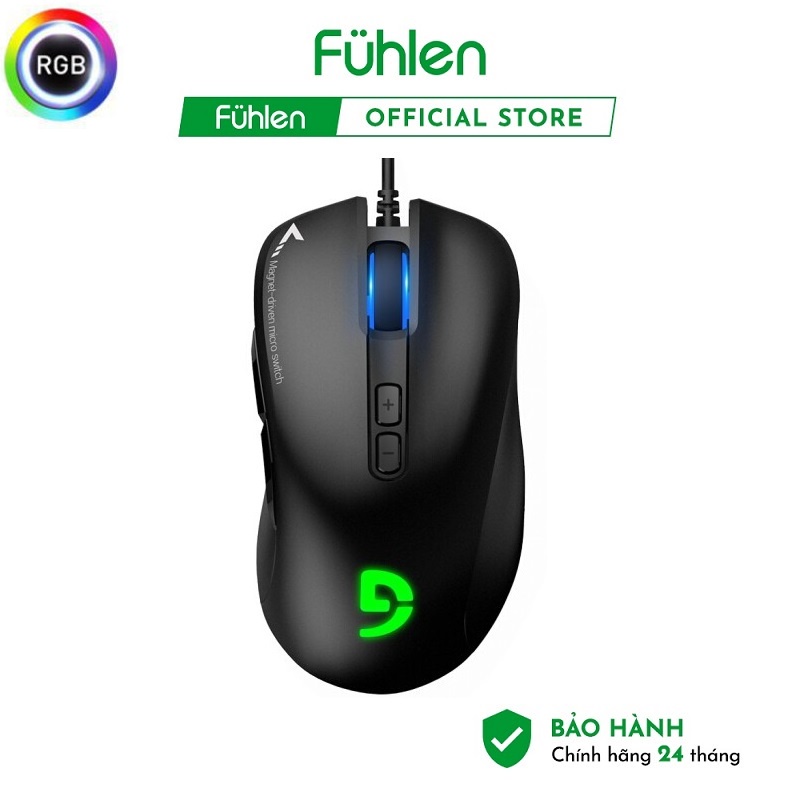 Chuột Fuhlen G90 Pro LED RGB chuột gaming 7 nút bấm bất tử dành cho game thủ - Hàng Chính Hãng