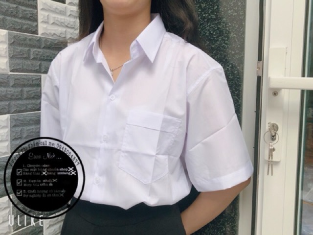 Sơ mi trắng tay lỡ