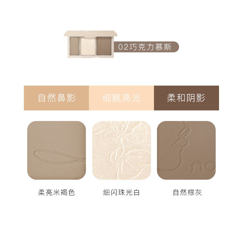 [Hàng mới về] Bảng phấn bắt sáng tạo khối NOVO ba chiều có độ bóng cao dành cho trang điểm | BigBuy360 - bigbuy360.vn