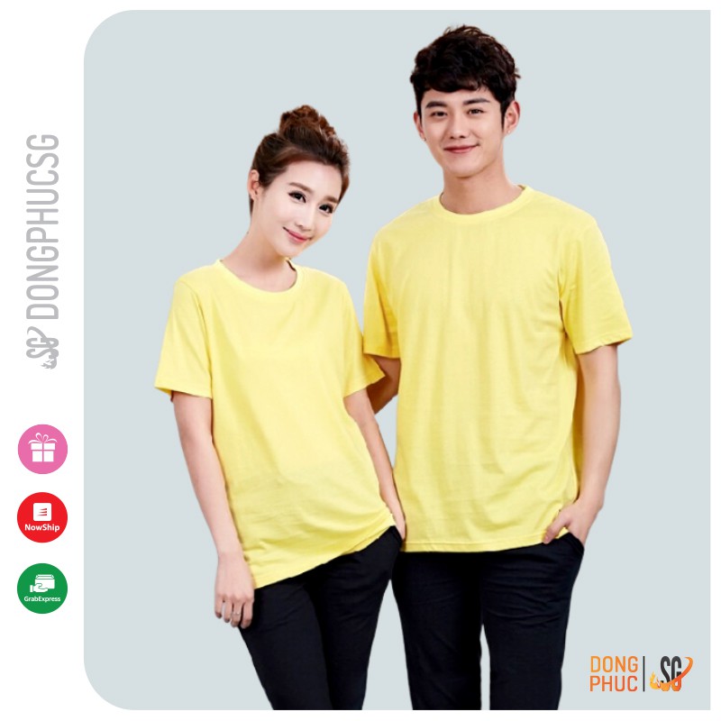 Áo thun trơn nam nữ unisex tay ngắn cổ tròn Thun cotton 4 chiều, dày dặn, basic ATT | SG