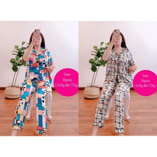 [BIGSIZE] ĐỒ BỘ PIJAMA SATIN - Tay ngắn Quần dài