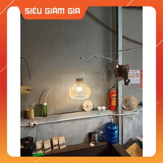 Đèn gỗ trang trí dáng bu gà