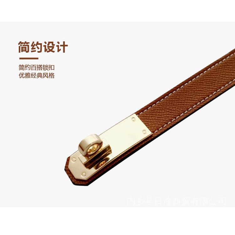 Dây Nịt Da Thật Phối Chân Váy Mỏng Thời Trang Xinh Xắn Cho Nữ