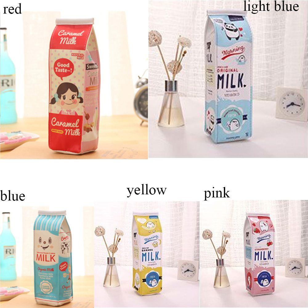 CHOOKEY Bóp Viết Da PU Hình Hộp Sữa Dễ Thương Cho Bé