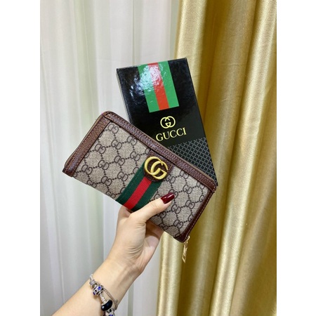 Ví dài cầm tay da dập họa tiết sang trọng full box kèm hộp hàng nhập Quảng châu loại 1 VDGG01 + ảnh thật