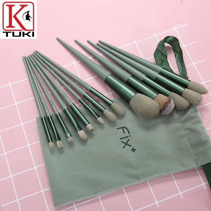 Bộ cọ trang điểm 13 món, kèm túi đựng
