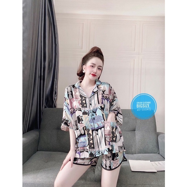 [Mã 44FASHIONSALE96 giảm 10K đơn 50K] [Mẫu Đẹp] Manggo Đồ Bộ Ngăn Bigsize 40-100kg Diện cực Đẹp Chất lụa Manggo Cao Cấp