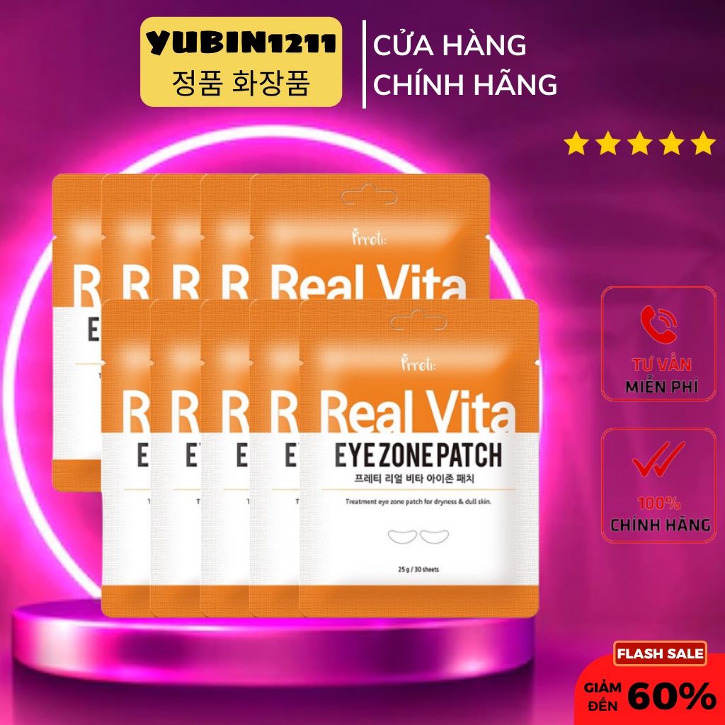 Mặt Nạ Mắt REAL VITA Túi 30 Miếng