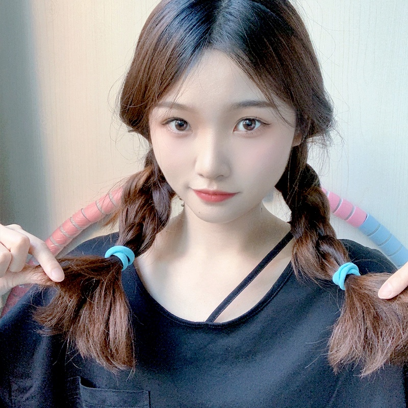 Set 24 Dây Buộc Tóc Cao Su Nylon Mềm Co Giãn Nhiều Màu Sắc Cho Bé Gái