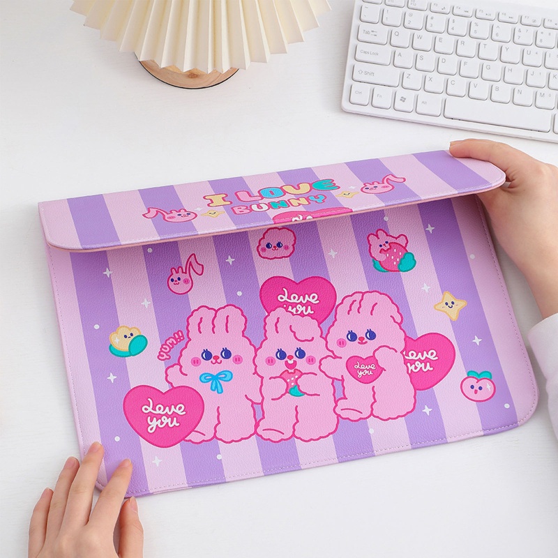 Túi Đựng Máy Tính Bảng Hình Thỏ Bunny Hoạt Hình Dễ Thương 12 9 13 13 3inch Pouc