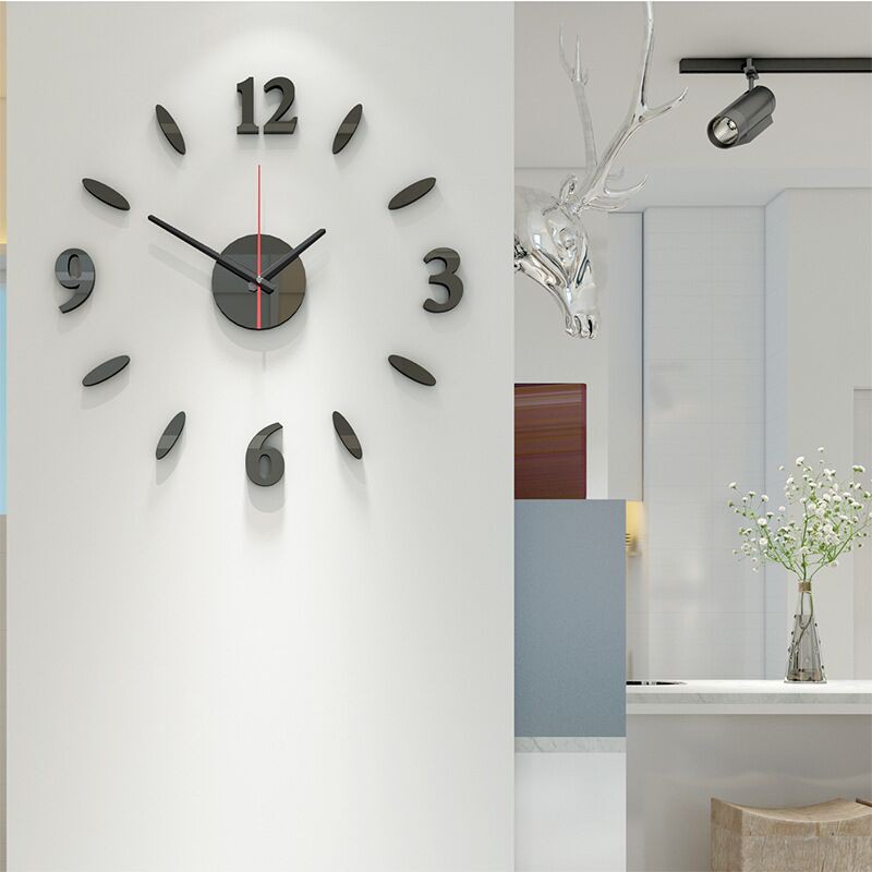 Luminous DIY clock home modern minimalist silent fashion wall clock living room European creative wall stickers bedroom wall clock fashion