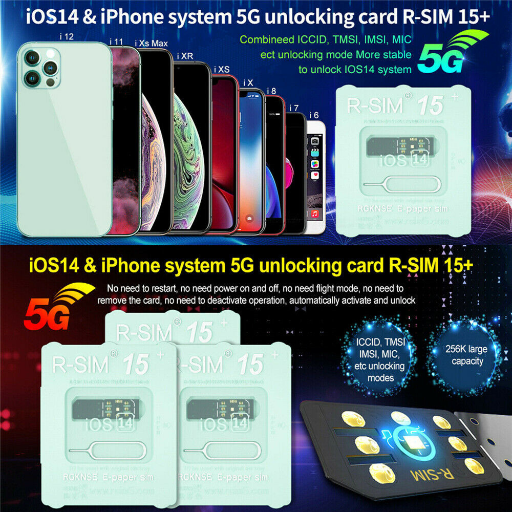 Sim Mở Khóa Thông Minh Chink New R-Sim15 + Turbo 3g 4g 5g Lte