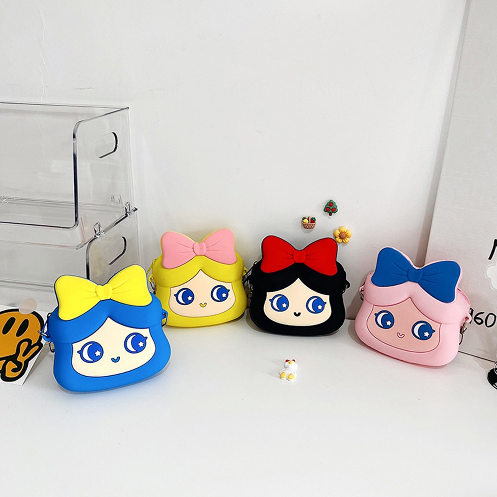 Túi Đeo Chéo Bằng Silicon Hình Kuromi Cinnamoroll Dễ Thương Cho Bé Gái