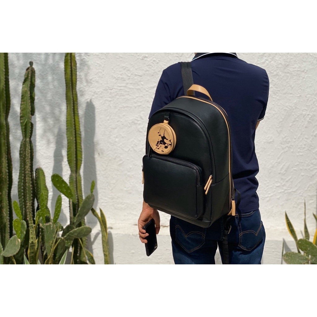 Balo Pedro trơn kèm khóa tròn pm14