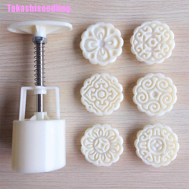 Bộ 6 Khuôn Làm Bánh Trung Thu Hình Bông Hoa Xinh Xắn