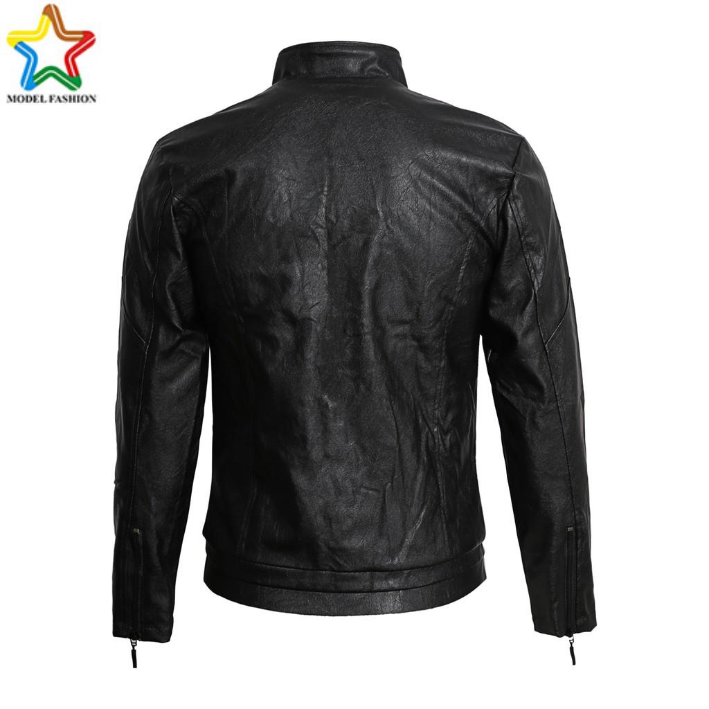 Áo khoác da lót lông nam thời trang cao cấp Model Fashion AD021