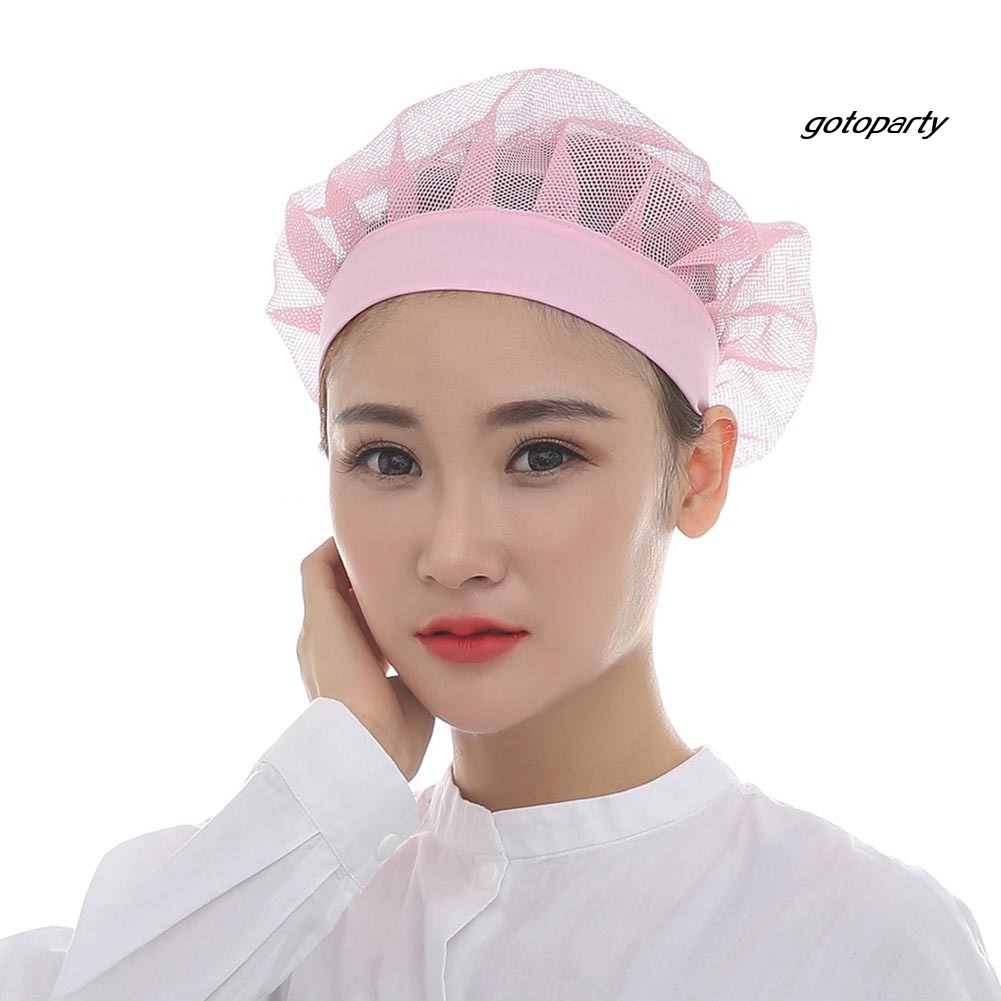 Goto-h Mũ Đầu Bếp Phối Lưới Thoáng Khí Có Thể Điều Chỉnh Unisex