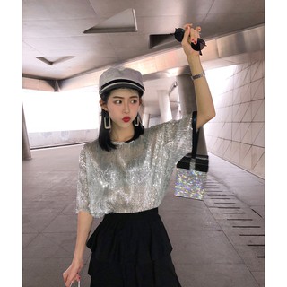 [Hàng order] Áo nhũ + chân váy tầng