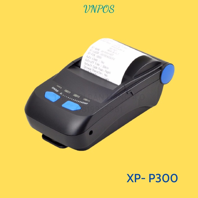 [NHẬP MÃ THIE9 GIẢM 8%]Máy in hóa đơn cầm tay mini Xprinter P300, In bill kết nối Bluetooth từ điên thoại Iphone, Androi