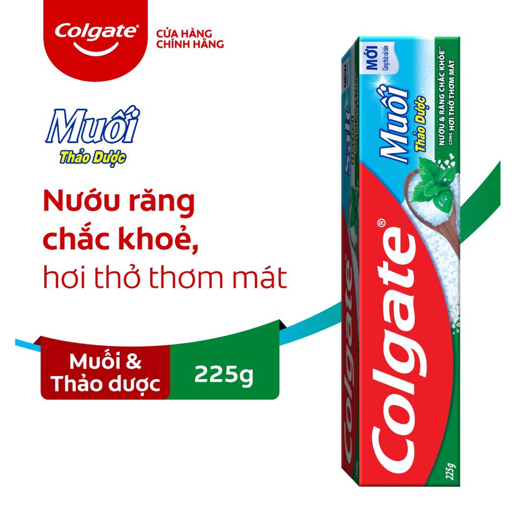 Kem Đánh Răng Colgate Herbal Salt Muối Thảo Dược bảo vệ răng và nướu tối ưu 225g/tuýp