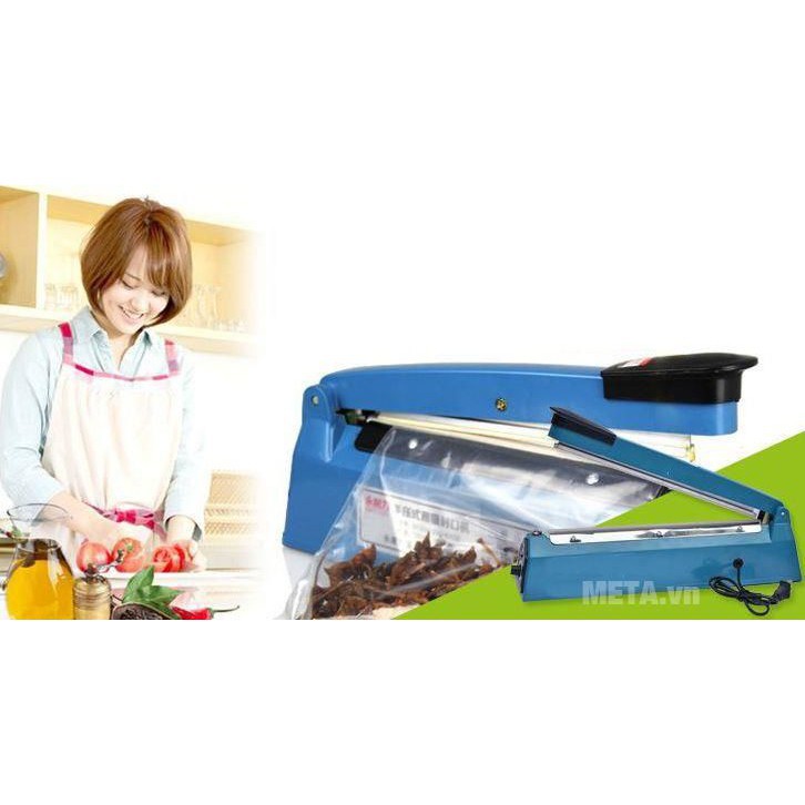Máy Dán, Hàn Miệng Túi Nilon Đóng Gói Thực Phẩm Dập Tay - Dài 20cm Mối Hàn 3mm, Máy Ép Túi Bóng Bền Đẹp