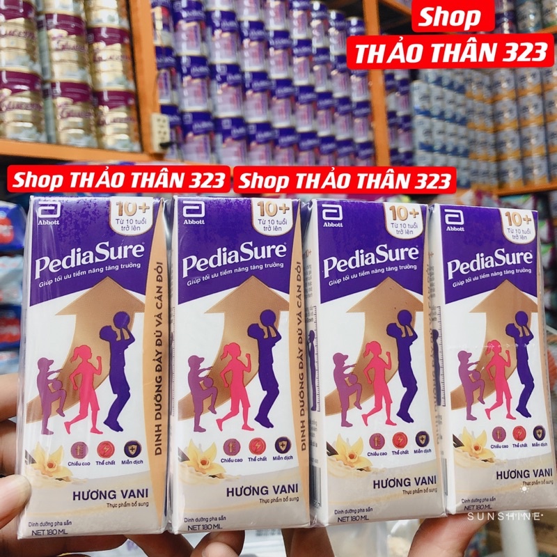 Sữa Dinh Dưỡng Pha Sẵn PediaSure 10+ Hương Vani 180ml ( Cho Bé Từ 10 Tuổi Trở Lên )