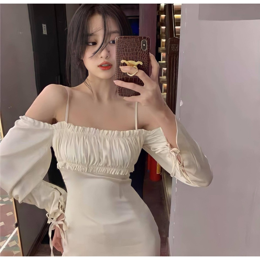 🌿🌿🌿Đầm 2 Dây Trễ Vai,Váy 2 Dây Trễ Vai Sang Chảnh Cho Nữ🌿🌿🌿