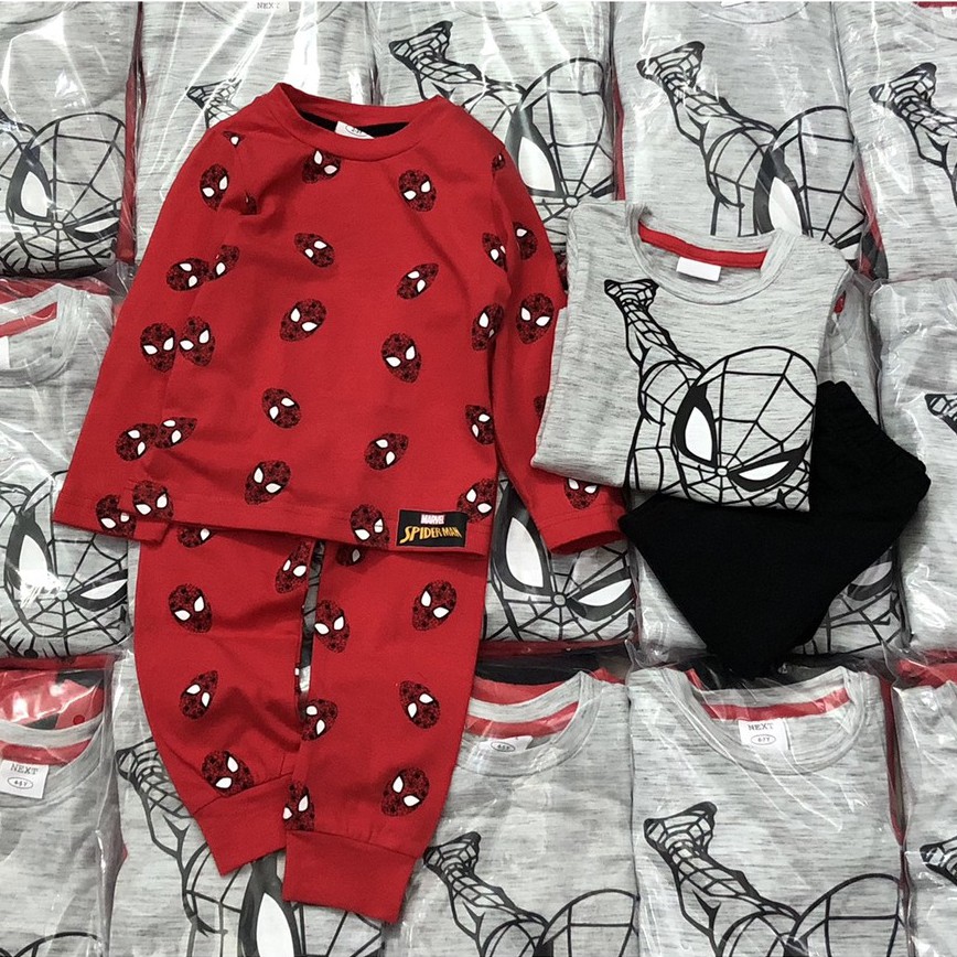 Bộ dài tay cho bé trai - Set 2 bộ dài tay Spiderman Next chất cotton cho bé trai size 2-7t