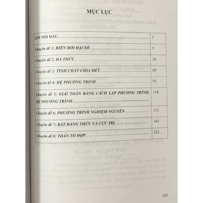 Sách - Tuyển Chọn Các Chuyên Đề Bồi Dưỡng Học Sinh Giỏi Toán 9 (Đại số)