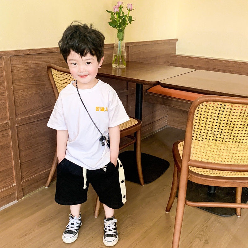 [Hàng Mới Về] Quần Short Dáng Rộng Cài Nút In Họa Tiết Phong Cách Phương Tây Thời Trang Đường Phố Mùa Hè Cho Bé Trai