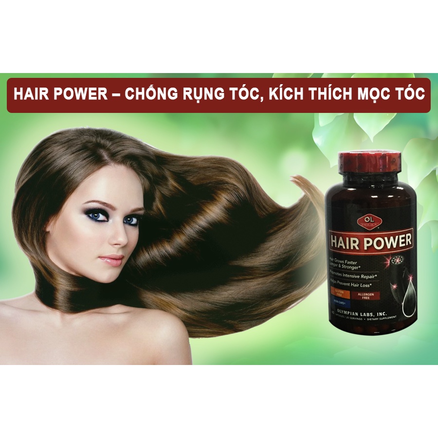 Viên Uống Giúp Giảm Gãy Rụng, Kích Thích Tóc Mọc Hiệu Quả Olympian Labs Hair Power