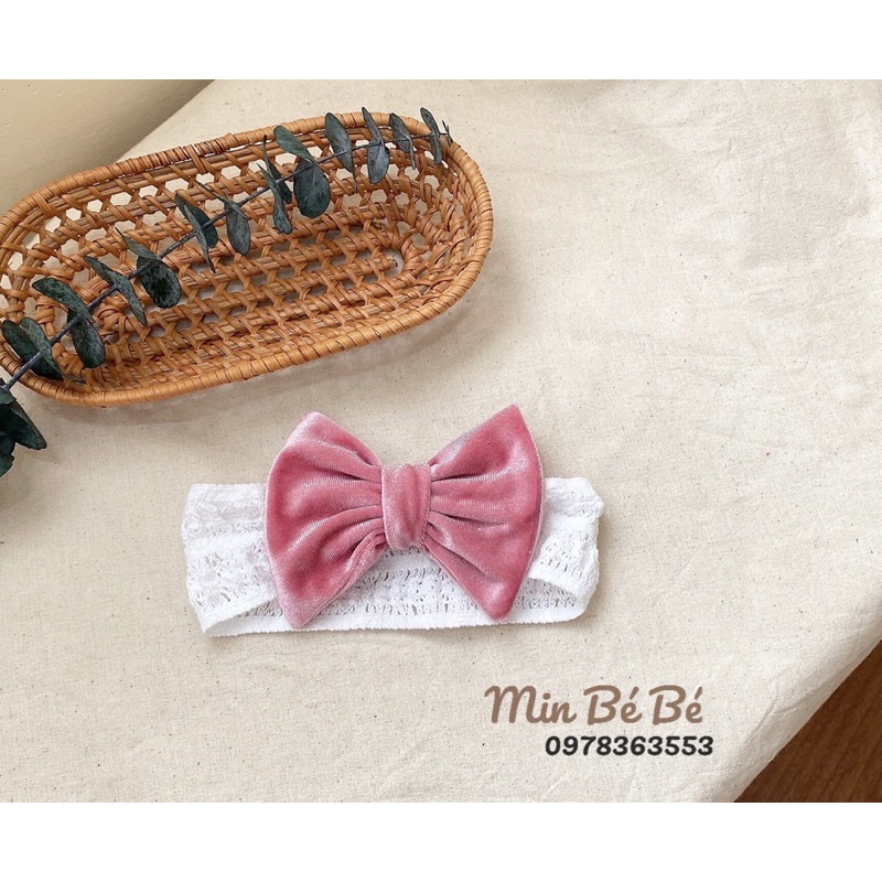 Băng đô, turban nơ nhung dễ thương cho bé gái